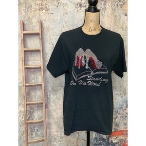 (NWOT) Standing On His Word Rhinestone Tshirt